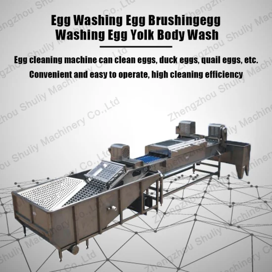 Linha de esterilização para lavagem e secagem de ovos sujos